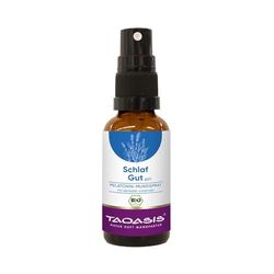 TAOASIS Schlaf gut Melatonine Spray buccal 30 ml - Certifié Bio - Aide à l'endormissement aux huiles essentielles et mélatonine - Végétalien - Naturel et sans alcool - Fabriqué en Allemagne