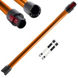 Telescopische buis voor Dyson, verlengbuis, compatibel met Dyson V7, V8, V10, V11, V15, lengte 73 cm, stangverlenging voor Dyson met twee kleine borstels, oranje