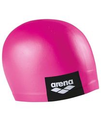 Arena Unisex volwassen logo gegoten siliconen training badmuts voor intensief zwemmen verminderde weerstand duurzame kreukvrije pasvorm, roze