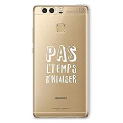 Zokko fodral Huawei P9 Plus "Not Time to Foging" - mjukt genomskinligt bläck vitt