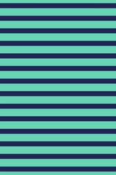 Notebook with Blue and Green Stripes - 200 Pages: 6 x 9 inch, 200 lined pages