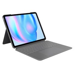 Logitech Custodia con tastiera Combo Touch per iPad Air 11 pollici (M2), iPad Air (4a e 5a generazione - 2020, 2022, 2024) - Tastiera retroilluminata staccabile con kickstand - Grigio, layout QWERTY