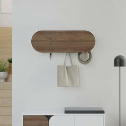 Dmora Hestia Coat Rack, Multi-Purpose Clothes Rack, Wall Hanger, 84 x 16 x H 29 cm, Oak