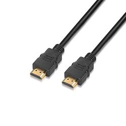 AISENS A120-0118 - Cable HDMI 2.0 con Ethernet (0.5 m, HDR, 60Hz, 18Gbps, Ultra HD, para Pantalla/TV de 4K), Color Negro