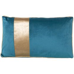 Alexandra House Living Kudde blå textil 50 x 30 cm
