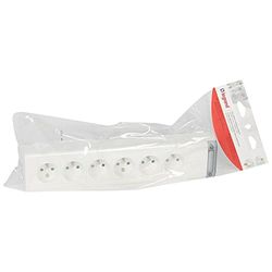 Legrand LEG50611 Extensão de 6 tomadas (2P + T, fixável, sem cabo)