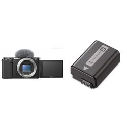 Sony Alpha ZV-E10 | Vlog Camera con obiettivo intercambiabile mirrorless APS-C + Batteria NP-FW50