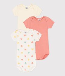 Petit Bateau Baby Us Rompertjes met korte mouwen (Pack van 3), Variant 1, 18 maanden