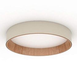 Plafón de techo redondo, 1 led plate 26, 4W 4000K, con difusor de policarbonato, serie Duo, color crema , 12 x 48 x 48 centímetros (referencia: 487058/4A)