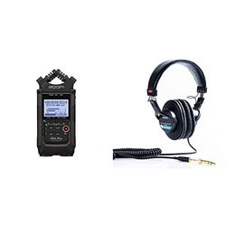 Zoom H4n Pro Black Handy Recorder & Sony MDR-7506/1 Professional Headphone, Black,Pack of 1