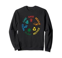 Save Rescue Recycle plant clean care Earth Day 2024 Sudadera
