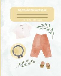A Charming Composition Notebook: Pastel Baby Clothes Dreams