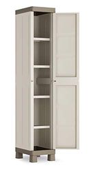 KIS 2096730361 Armoire haute 1 porte Gris clair/Taupe