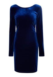 NAEMI Sammetsklänning för kvinnor med strass 19229181-NA01, blå, S, sammetsklänning med strass, S
