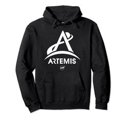 NASA Artemis Missione Insignia Logo Bianco Felpa con Cappuccio