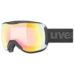 uvex downhill 2100 V, Skibril Unisex-Volwassene, black matt, one size