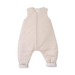 Julius Zöllner Mono de Dormir con Forro de Muselina, Relleno cálido de 2,5 TOG, Lavable a máquina a 40 °C, Fabricado en Alemania, Certificado Öko-Tex Standard 100, Arena, Talla 80
