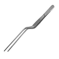 Japanese Knife Company Japanese Tweezer DB Cranked Matt - 200mm, Silver