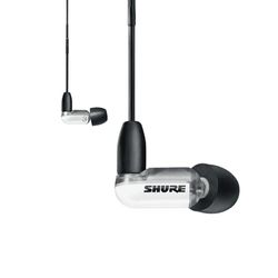 Shure AONIC 3 Wired Sound Isolating Earbuds, Clear Sound, Single Driver, In-Ear Fit, Detachable Cable, Durable Quality, Compatible with Apple & Android Devices - White