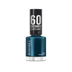Rimmel 60 Seconds Super Shine Nail Polish, 103 Emerald, Quick-Dry Nail Polish, Ultra-Shiny Finish, Easy to Apply, Vibrant Colour, Long-Wearing, Clean and Improved Formula, Vegan, 8ml