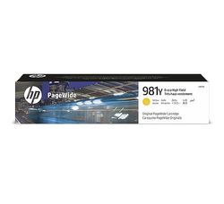 HP 981Y L0R15A, Cartuccia Originale HP da 16000 Pagine, ad Elevata Capacità, Compatibile con le Stampanti HP PageWide Serie Enterprise Color 556 e Enterprise Color Flow MFP 586z, Giallo