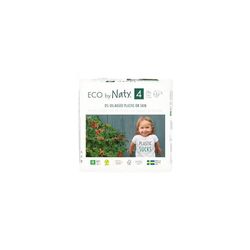 Eco by Naty Couches pour bébés - Couches écologiques à base de plantes, idéales pour la peau sensible de bébé et aidant à prévenir les pertes (taille 4, 156 unités)