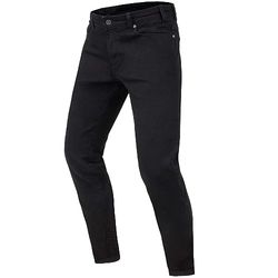 REBELHORN Classic III Motorjeans voor heren, aramidevezel voering, SAS-TEC knie- en heupbeschermers, skinny fit, zwart, 32W / 30L