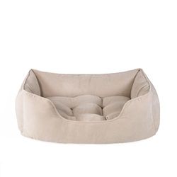 Rosewood Panier carré à 8 Cordes côtelées pour Animal de Compagnie - Taille S - Beige