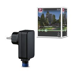 Paulmann 98848 Outdoor Plug & Shine Ip44 230/24 V Dc Nero Plastica 988.48 Trasformatore Esterno Luci Power Supply, Plastica, 21 W, 5 x 3 x 10.4 cm