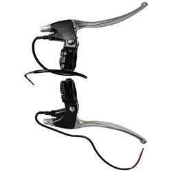 cyclingcolors leva freno bici elettrica con cavo universale argento cromato 130mm
