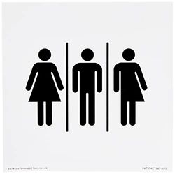 Female, Male and Non-gender specific Sign - 100x100mm - S10