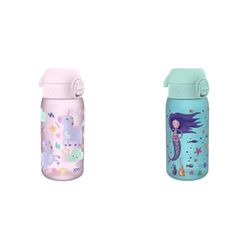 Ion8 Kids Water Bottle, 350 ml/12 oz, Leak Proof, Easy to Open, Secure Lock, Dishwasher Safe & Kids Water Bottles, BPA Free, Leakproof, Dishwasher Safe, Easy Open, Secure Lock