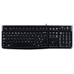 Logitech K120 wired business keyboard for Windows and Linux, USB port, quiet typing, rugged, spill-proof - Black