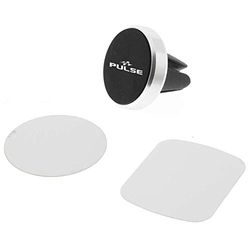 Pulse Sumex CARHL10 Supporto Magnetico per Smartphone con Clip per Sfiato Aria Argento