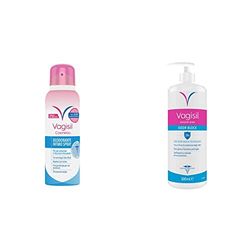 Vagisil Deodorante Intimo Spray Donna 125 ml & Detergente Intimo Odor Block 250 ml, Igiene Intima, Sapone Intimo Donna, Freschezza Prolungata Fino 24 Ore, Rispetta il pH, Per Uso Quotidiano