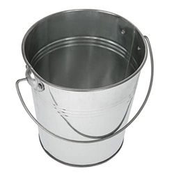 Alimentos servir Mini cubo 13 cm pantalla de acero galvanizado maceta – CHIPS