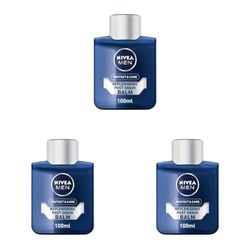 NIVEA MEN Protect & Care Replenishing Post Shave Balm (100ml), Aftershave Balm For Men, Soothing Post Shave Balm, NIVEA After Shave Balm Aloe Vera & Pro-Vitamin B5 (Pack of 3)