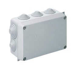 Caja estanca 153x110, impermeable y resistente, ideal para proteger dispositivos eléctricos y componentes en exterior.