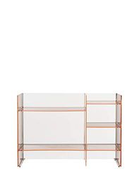 Kartell Sound-Rack Regal, Plastik, pink, 26 x 75 x 53 cm