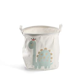 Zeller 14245 Dino - Cesta de almacenaje (lona, 30 x 30 cm), color blanco