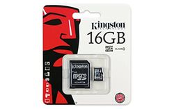 Kingston SDCS/16GB Carte MicroSD Canvas Select UHS-I Classe 10 avec vitesse de lecture allant jusqu’à 80Mo/s ( avec adaptateur SD ) - Donnez vie à vos vidéos HD
