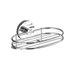 WENKO Vacuum-Loc® portasapone Milazzo - fissaggio senza trapano, Acciaio, 16.5 x 4.5 x 12 cm, Cromo