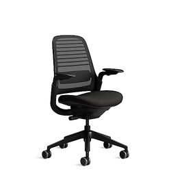 Steelcase Series 1, silla de oficina ergonómica con sujeción lumbar y brazos 4D regulables, respaldo de malla Ónix