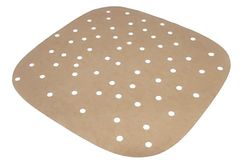 Guardini, Set di 100 fogli forati quadrati 22x22 cm, Ideali per friggitrice ad aria, Carta antiaderente, Monouso, Linea Air Fryer