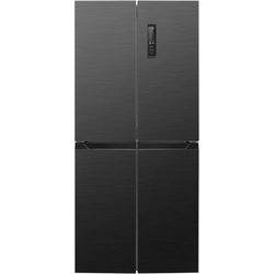 Bomann, KG7358-Black Frigorífico y Congelador 362L Negro, Sistema MultiAirflow, Total No Frost, Pantalla Táctil LED, Ahorro Energético, Frigorífico 237L + Congelador 125L, 39 dB, 180x79x62 cm