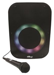 Lexibook, iParty, Enceinte Bluetooth® avec Effets Lumineux, Micro, Batterie Rechargeable, Noir, K8210