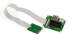 KALEA-INFORMATIQUE M2 (M.2 NGFF) E A E+A Key to PCIe x1 card for using a PCIe card on an M2 E, A, or E+A Key slot