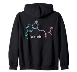 Melatonina Formula Molecolare Chimica & Neuroscienze Amanti Felpa con Cappuccio