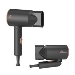 LITTLE BALANCE 8786 Ionic Travel, Sèche-cheveux pliable, Utra compact, Technologie Ionique, 2 températures, Voltage universel, 1 Diffuseur, 1200 W, Noir