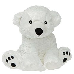 PELUCHO - Peluche Borsa dell'acqua calda Orso polare - Made in France - Lavanda e grano - Calore - Benessere - Morbidezza - Borsa dell'acqua calda secca - Borsa dell'acqua calda per bambini - Borsa